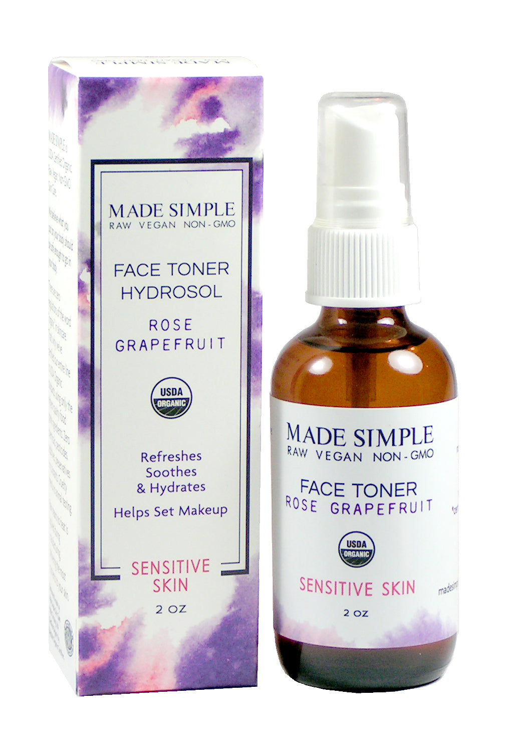 Rose Grapefruit Face Toner for Sensitive Skin - Certified Organic, Vegan & Cruelty-free - Look Good Store