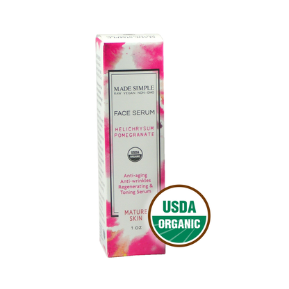 Helichrysum Pomegranate Face Serum for Mature Skin - Certified Organic, Vegan & Cruelty-free - Look Good Store
