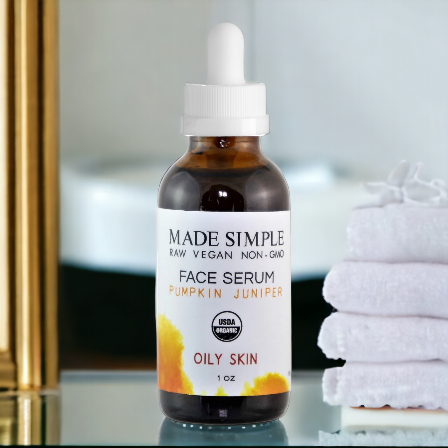 Pumpkin Juniper Face Serum for Oily Skin - Certified Organic, Vegan & Cruelty-free - Look Good Store