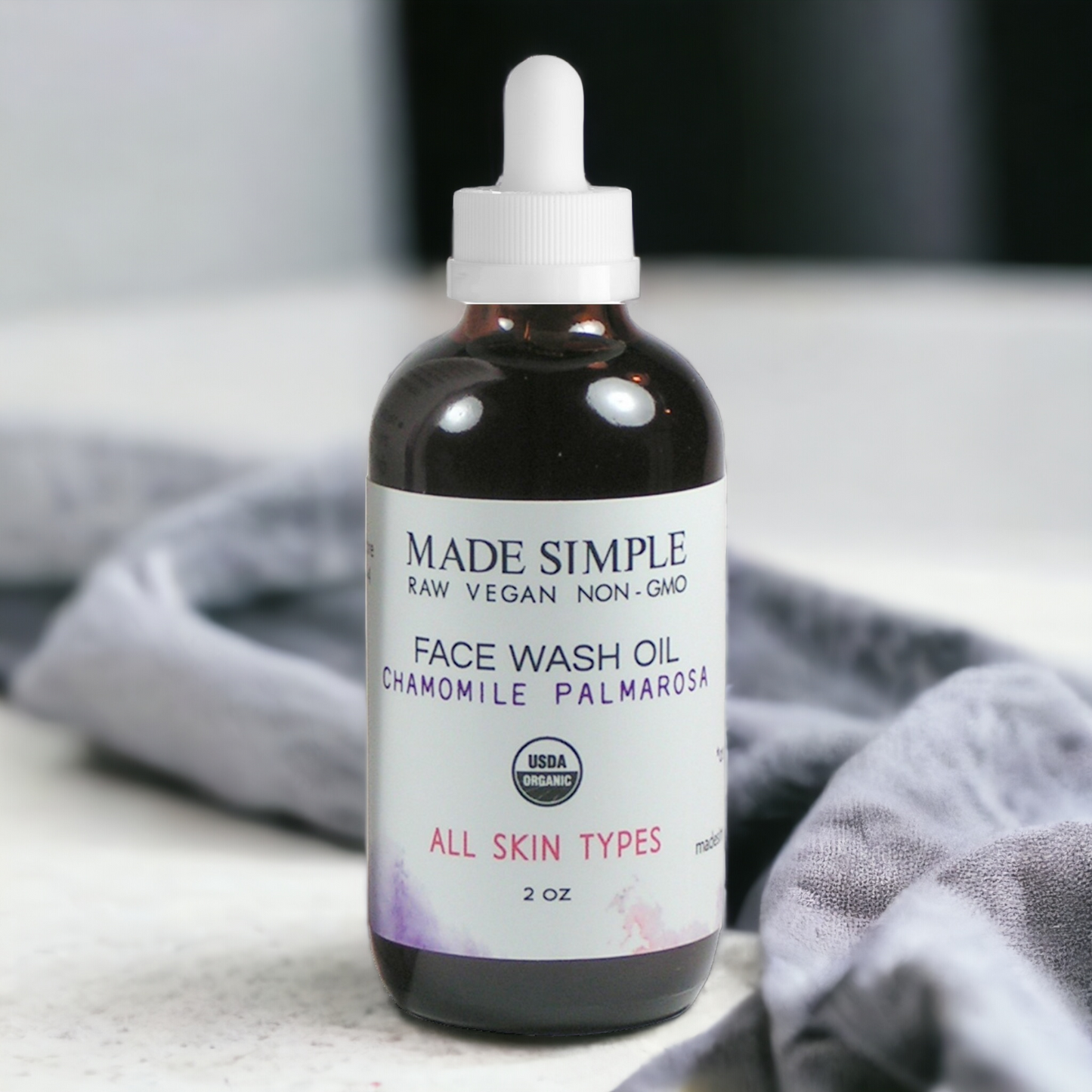 Chamomile Palmarosa Face Wash - Certified Organic, Vegan & Cruelty-free - Look Good Store