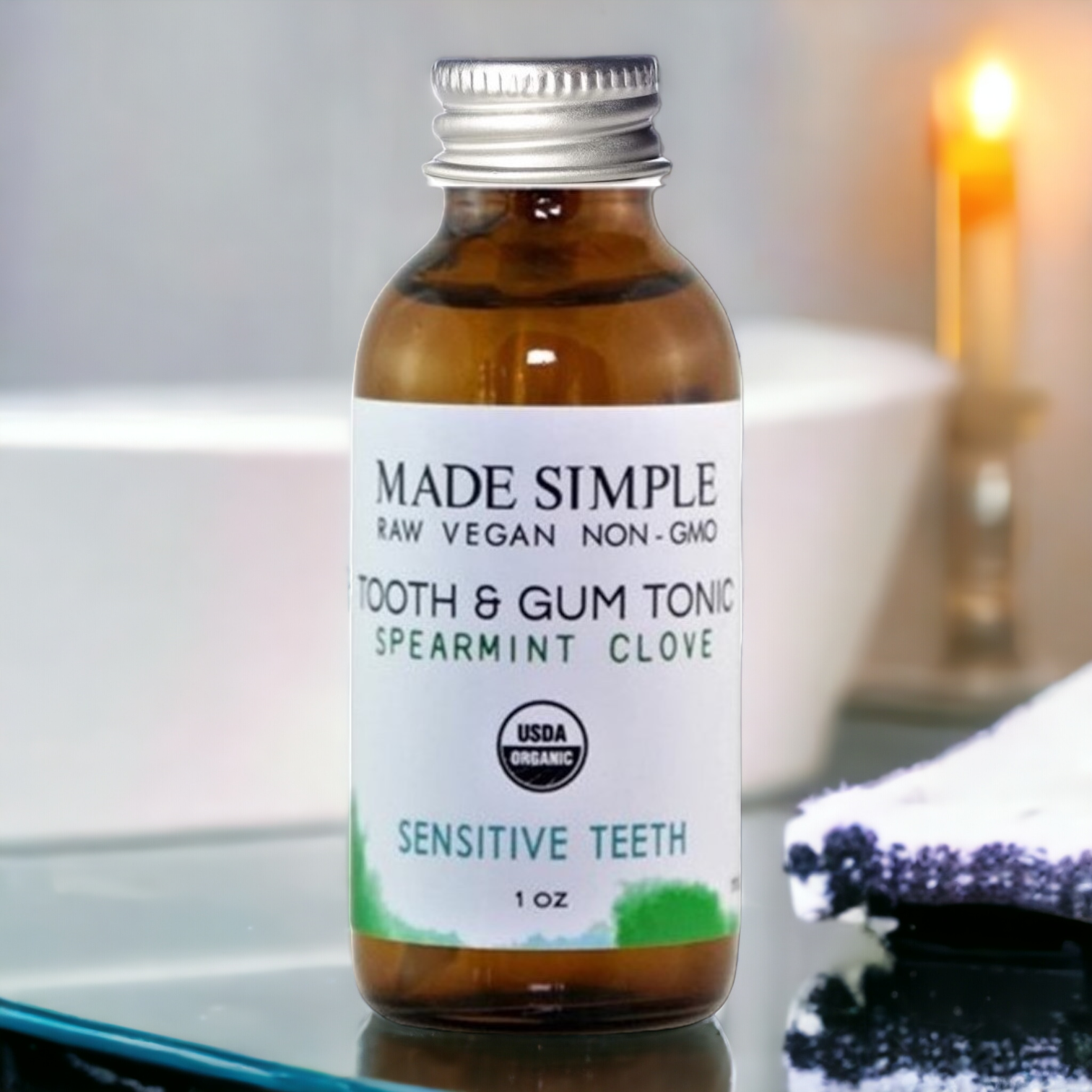 Spearmint Clove Tooth & Gum Tonic - Certified Organic, Vegan & Cruelty-free - Look Good Store