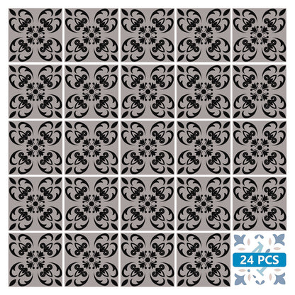 Gray and Black pattern dark Backsplash for background renovation Tiles Model - SB29 - Look Good Store